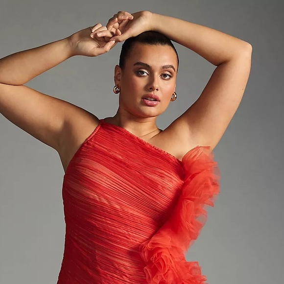 Anthropologie Vineet Bahl Ruched One-Shoulder Dress - Picture 8 of 14